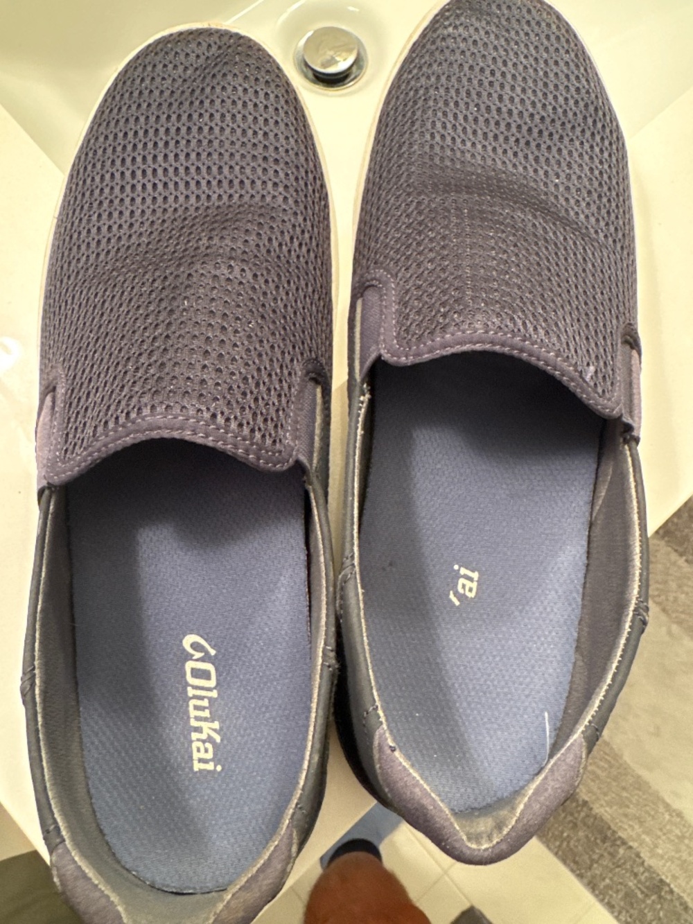 NWT OluKai Mens Size 13 Lae'Ahi Slip On Sneakers Blue Depth